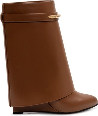 Givenchy Brown Solid Leather Boots
