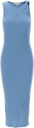 J.W.Anderson Knitted Dresses, female, Blue, XS, Logo Ribbed Dress