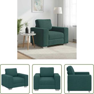vidaXL vidaXL Comfort - Divano Verde Scuro 100 x 80 x 82 cm Tessuto