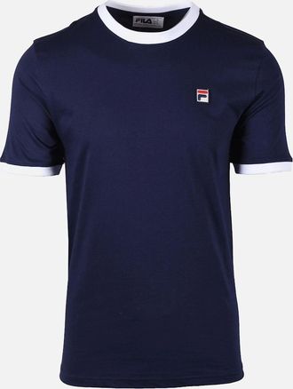 Fila Mens Fila Vintage Marconi Essential Ringer Tee Fila Navy /Gardenia - Size: 44