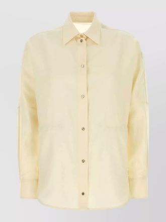 Moncler wool nylon relaxed shirt jacket long sleeves