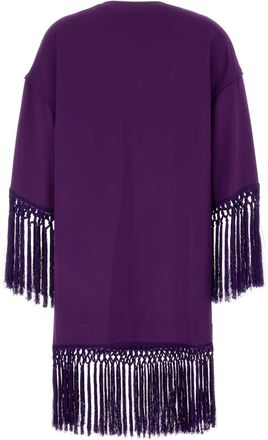 Valentino Garavani Womens Purple Cady Dress Purpleorchid Exterior: Silk Abiti