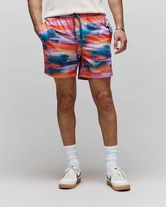 Psycho Bunny Mens Raphael Swim Trunk 656 SUNKISSED CORAL / XXL