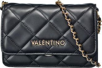 Valentino Womens Ocarina Quilt Crossbody Flap Bag Black Pu - One Size