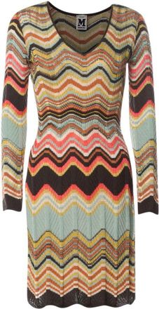 Missoni M Multioloured Zig Zag Knit Dress Size S