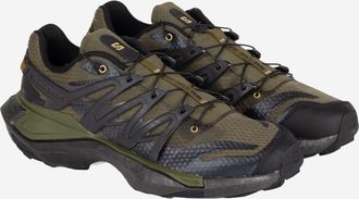 Salomon Mens Sneakers Green Polyester Trainers