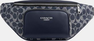Coach Mens Racer Small Belt Bag In Signature Canvas - Dark Blue - One Size