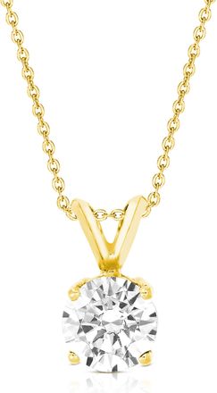 Vir Jewels 1.50 cttw Lab Grown Diamond Solitaire Pendant Necklace in 14K Gold with Chain For Women
