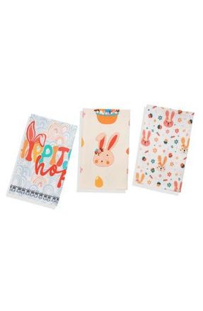Tiramisu Hip Hop Easter Set of 3 Cotton Kitchen Towels in Green at Nordstrom Rack