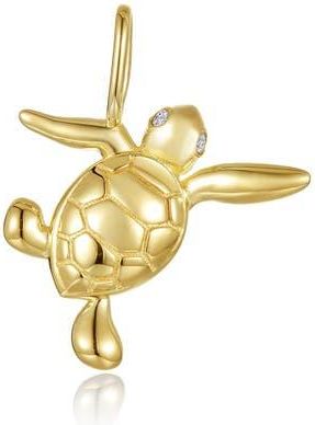 Lafonn Sea Turtle Pendant Charm in Gold at Nordstrom
