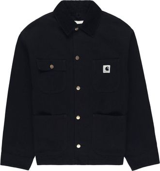Carhartt Work in Progress logo-patch cotton shirt jacket - women - Organic Cotton - S - Black