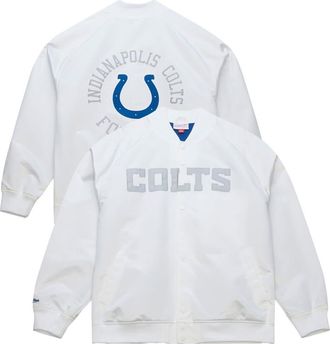 Mitchell & Ness Mens Mitchell & Ness White Indianapolis Colts Double Clutch Raglan Full-Snap Jacket at Nordstrom, Size Xx-Large
