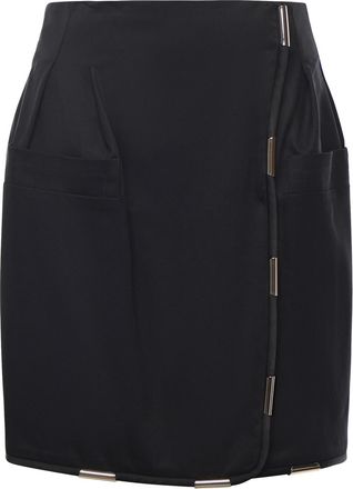 Genny Wrap Mini Skirt With Metallic Details