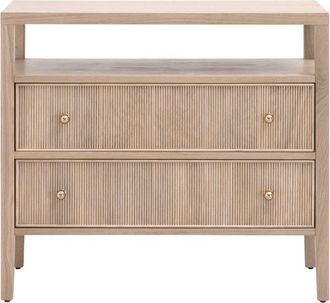 Essentials For Living Highland Open Shelf 2-Drawer Nightstand