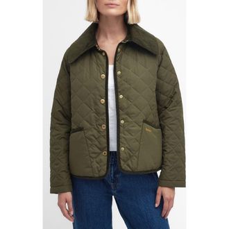 Barbour Gosford Quilted Jacket in Army Green at Nordstrom, Size 10