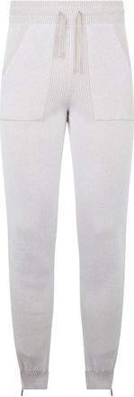 Moorer Bristolpantalone Gebreide Broek - Heren - Sweatpants - Wit - M - Katoen - Broeken