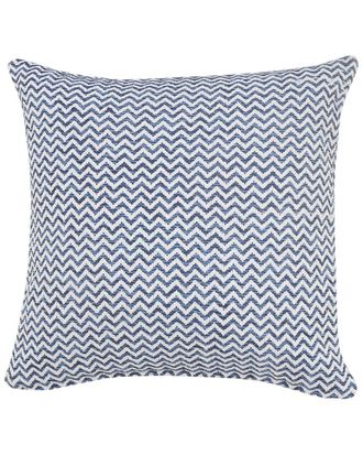 LR Home Lr Home Ingrid Blue And White Chevron Throw Pillow