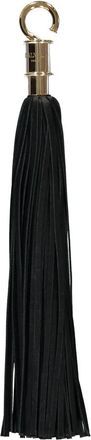 Balmain Leren Tassel met Gouden Franje - Dames - Sleutelhangers & Tashangers - Zwart - ONE Size - Accessoires
