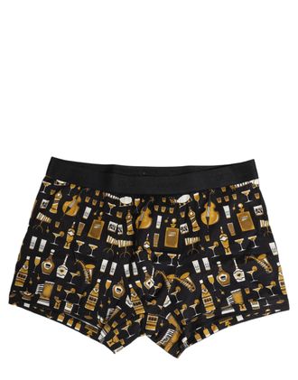 Dolce & Gabbana Mens Black Gold Cocktail Regular Boxer Underwear Cotton Clothing