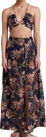 Bec&bridge Lori Lace Up Top In Multi