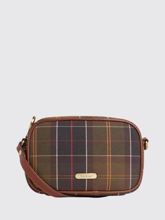 Barbour Mini borsa a tracolla in pelle e twill con motivo tartan