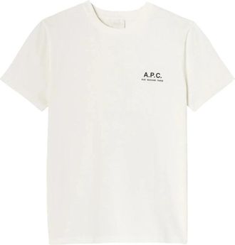A.P.C. T-shirt met ronde hals - Heren - T-shirts - Wit - 2XL - Tops