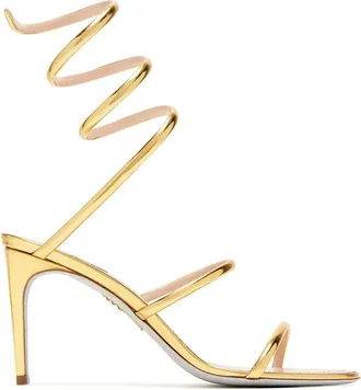 Rene Caovilla Golden Solid Heels