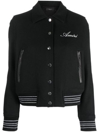 Amiri Bomber con ricamo - Nero