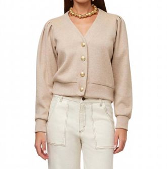 Fifteen Twenty Womens Madeline Cardigan In Light Tan