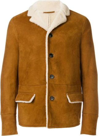 Valentino Garavani Giacca con rifinitura in shearling - Marrone