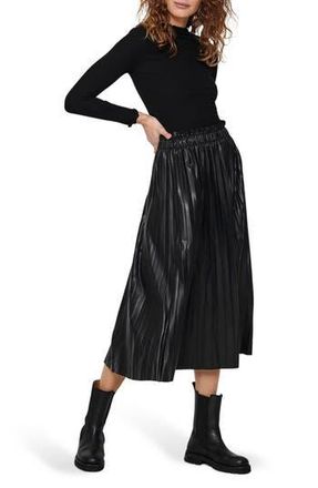 Only Emma Funnel Neck Ribbed Sweater in Black at Nordstrom Rack, Size X-Large