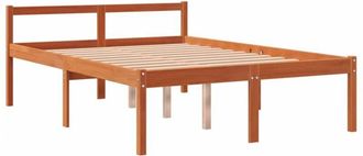 vidaXL Senior Bed without Mattress Wax Brown 120x190 cm Small Double Solid Wood Pine vidaXL