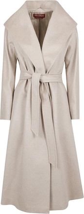 Max Mara Dames, Mantels, Beige, Maat: XS Leer