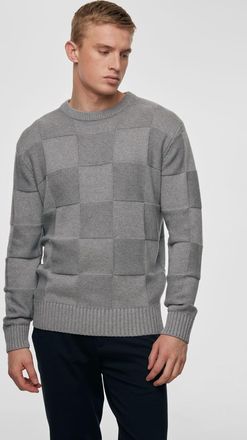 Genti Relaxed round neck grijs