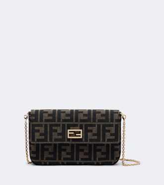 Fendi Tube FF Zucca jacquard wallet on chain