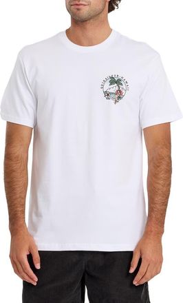 Quiksilver HI Hula Sunset Cotton Graphic T-Shirt in White at Nordstrom, Size Xx-Large