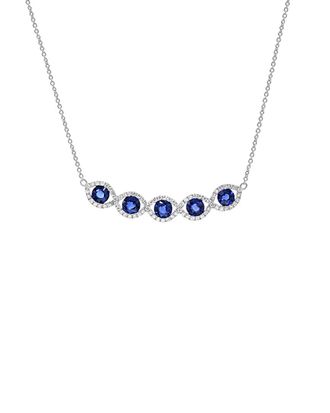 Diana M. Jewels Fine Jewelry 18K 1.333.83 Ct. Tw. Diamond & Sapphire Necklace
