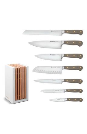 W&uuml;sthof Classic 8-Piece Designer Knife Block Set in Grey at Nordstrom