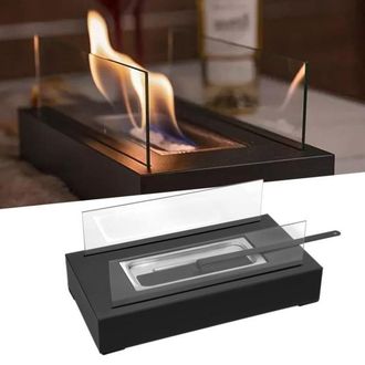 OEM Chemin&eacute;e De Table &Agrave; L&eacute;thanol Hengmei - Blanc Et Noir - Utilisation Int&eacute;rieure Et Ext&eacute;rieure