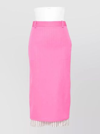 The Attico wool midi skirt high waist layered