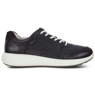 Ecco Ecco Soft 7 Runner Leather Womens Low Top Trainers - Black - Size:UK 6.5-7