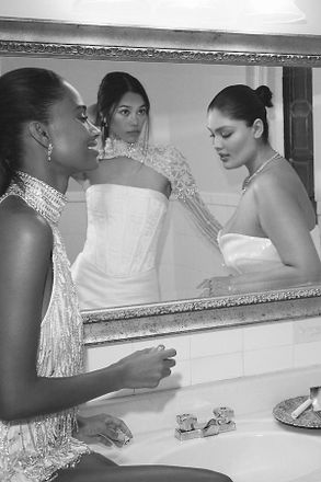 BHLDN Satin Corset Mini Dress