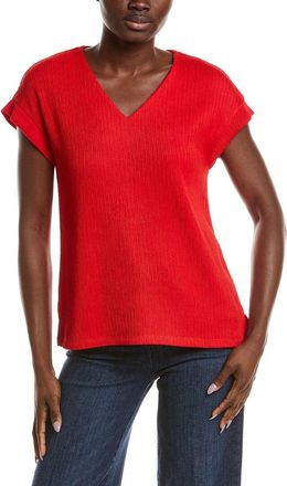 Anne Klein Crinkle Pintuck Knit Top