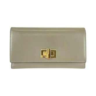 Fendi Pre-owned Wallets, female, Beige, Size: ONE SIZE Pre-owned Leather Wallet