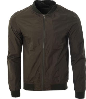 SOULSTAR Mens Mash Bomber Jacket Smart Casual Zip Up Long Sleeve 100% Polyester Olive XL