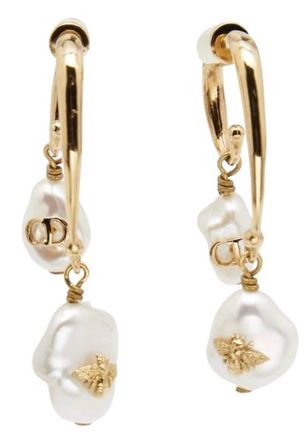 Dior Faux Pearl Drop Earrings