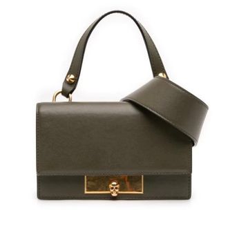 Alexander McQueen Pre-owned Handbags, female, Green, Size: ONE SIZE Pre-owned Leather Handbag