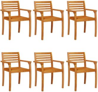 vidaXL Vidaxl - Garden Chairs 6 pcs 59x55x85 cm Solid Wood Acacia