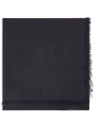 Tom Ford logo-embroidered wool-blend scarf - Black