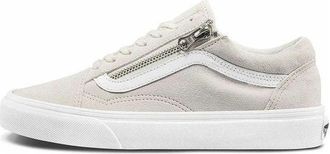 Vans Old Skool Zip Casual Low Tops Skateboarding Shoes Unisex White VN0A3493A4G